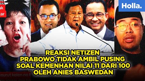 Reaksi Netizen Prabowo Tidak Ambil Pusing Soal Kemenhan Nilai Dari