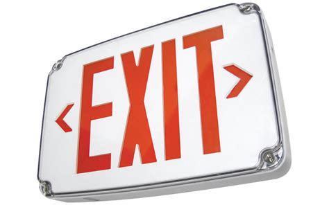 Exitwetcp Led Compact Wet Location Exit Sign By H E Williams Inc