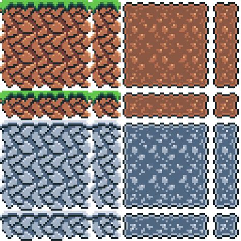 Grass On Dirt Stone Tileset Opengameart Org