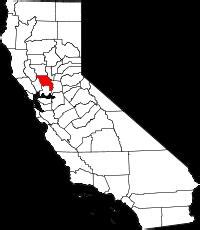 Yolo County on the map of California 2024. Cities, roads, borders and ...