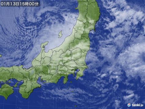 過去の気象衛星東日本2024年01月13日 日本気象協会 Tenkijp