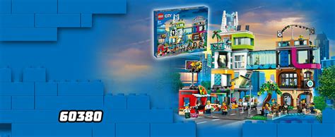 Lego City City Centre Set Model Building Kit With Reconfigurable Modular Rooms Including Toy