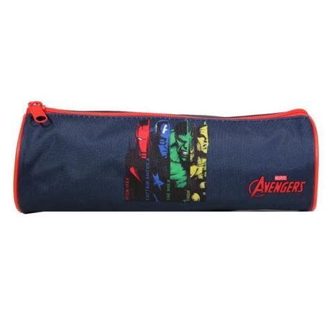 Bagtrotter Trousse Scolaire Ronde Avengers Bleue Cdiscount Bagagerie