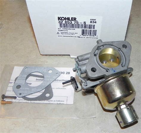 Kohler Engine Carburetor Parts