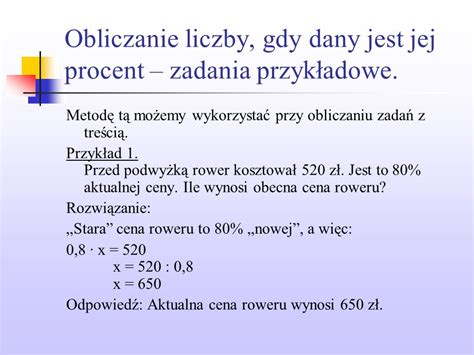 Obliczanie Jakim Procentem Jednej Liczby Jest Druga Liczba Rados Aw