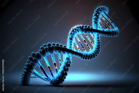 DNA helix 3D model Stock Illustration | Adobe Stock