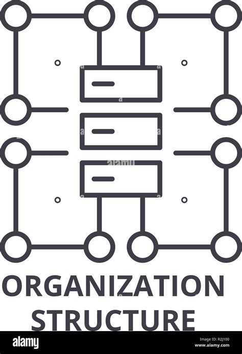 Organization Structure Line Icon Concept Organization Structure Vector