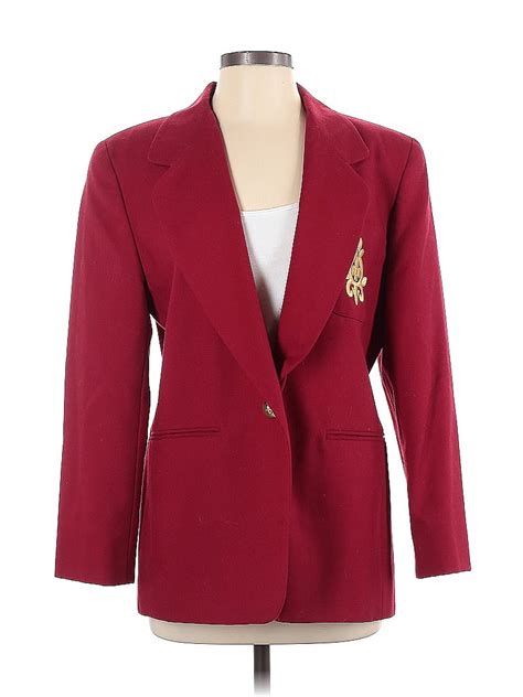 Harve Benard By Benard Holtzman Solid Red Burgundy Blazer Size P 81 Off Thredup