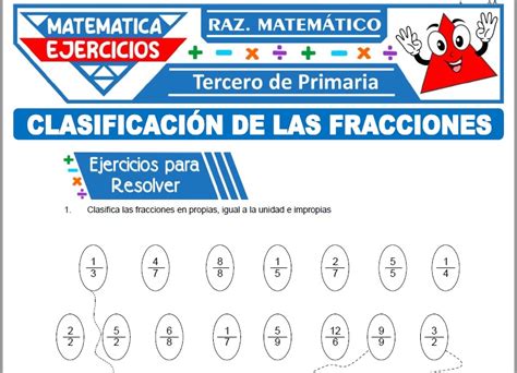 Ejercicio De Fracciones Clasificacion Themelower