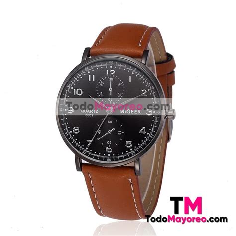 Reloj Calendario Cafe Extensible Piel Sintetica Lisa R3251