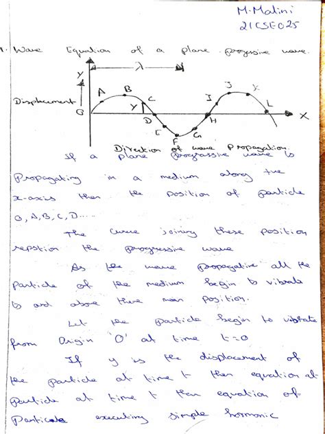 Wave Equation Of A Plane Progressive Wave Pdf