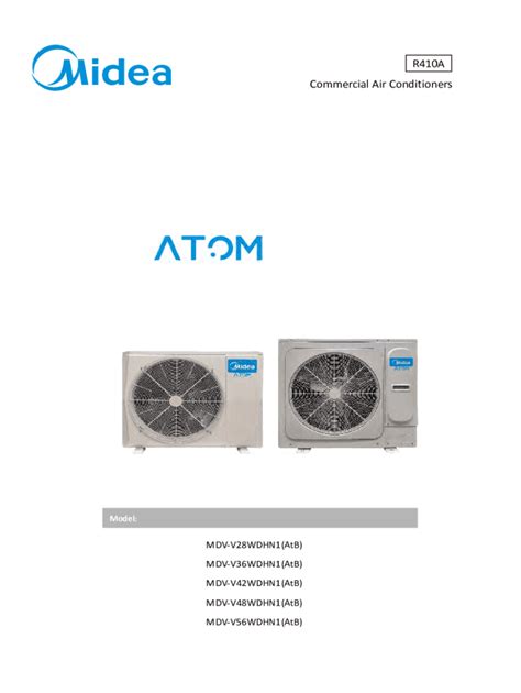 Fillable Online External Unit Of The Atom MDV V60WDHN1 Series AtB Fax