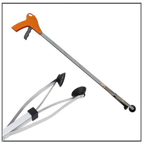 Long Handle Foldable Trash Litter Picker Grabber Gripper Reacher Pick Up Tool - HSMAG