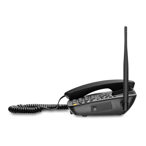 Telefone Celular Rural Fixo Multilaser RE505 4G De Mesa Preto