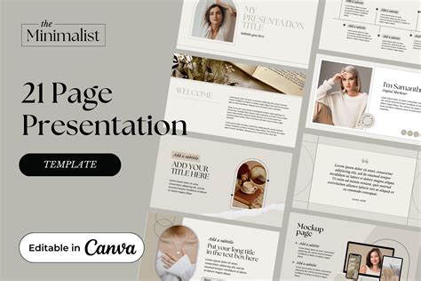 Minimal Presentation Canva Template | Presentation Templates ~ Creative ...