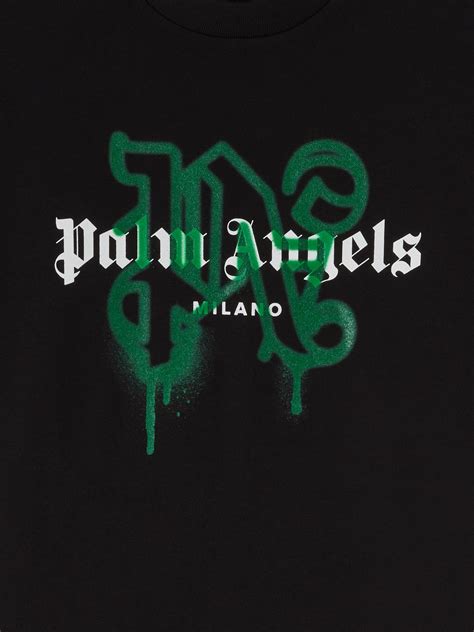 Monogram Spray City T Shirt Milano In Black Palm Angels Official