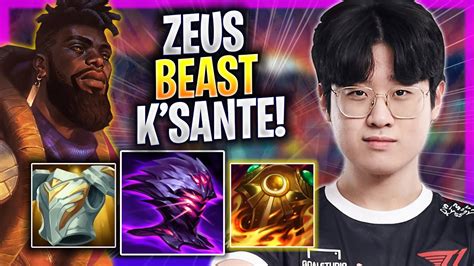 Zeus Is A Beast With K Sante T Zeus Plays K Sante Top Vs Galio