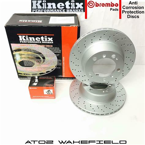 F R Audi S Heck Kreuz Gebohrt Kinetix Brems Discs Brembo