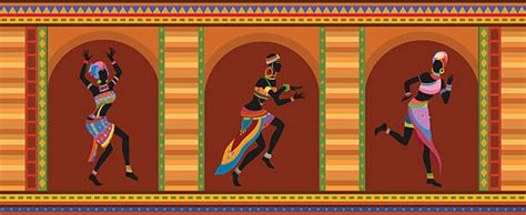 African Culture Dance Illustrations Royalty Free Vector Graphics