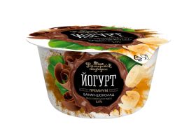 Йогурт Фермерское подворье Премиум банан шоколад - «Необычный, но какой ...
