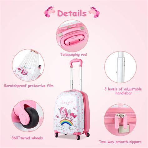 Kids Unicorn Suitcase Luggage Set All Things Unicorn