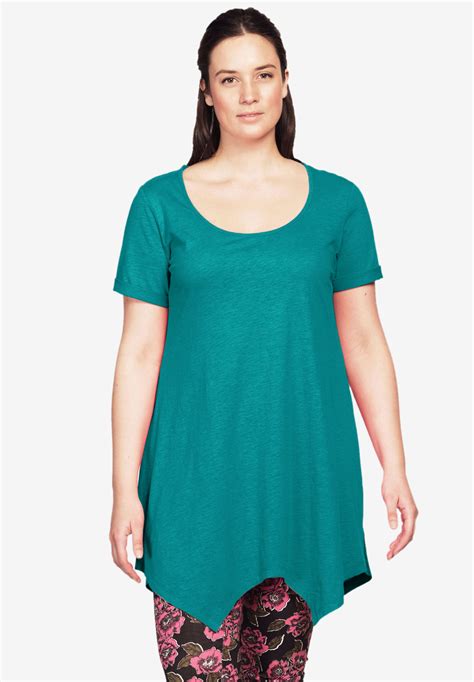 A Line Hanky Hem Tunic By Ellos® Fullbeauty Outlet