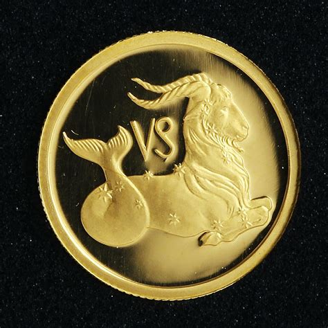 Russia 25 Rubles Zodiac Capricorn Gold Coin 2002 Coinsberg