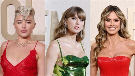 Golden Globes fashion: Taylor Swift, Florence Pugh, Heidi Klum shine on ...