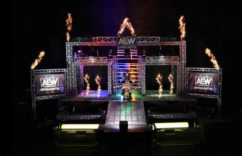 Finally Finished My Custom Aew Dynamite Stage And Thought The Best Way