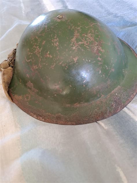 My first helmet! A WW1 British mk1 helmet reissued In ww2 : r/Helmets