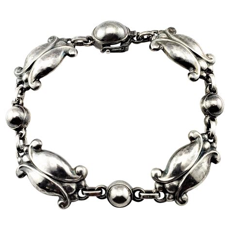 Georg Jensen Aria Wide Sterling Silver Bracelet For Sale At 1stdibs