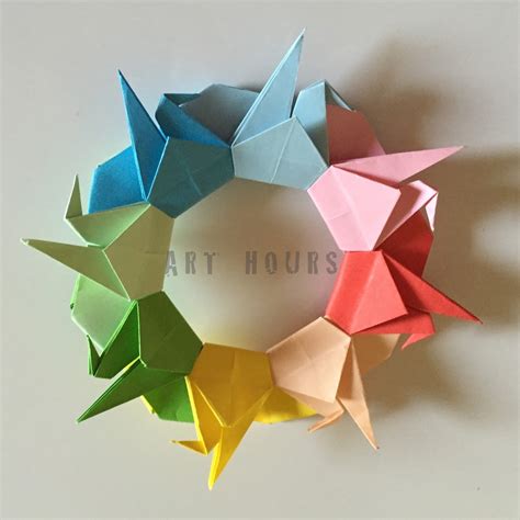 Archguide Origami Crane Wreath