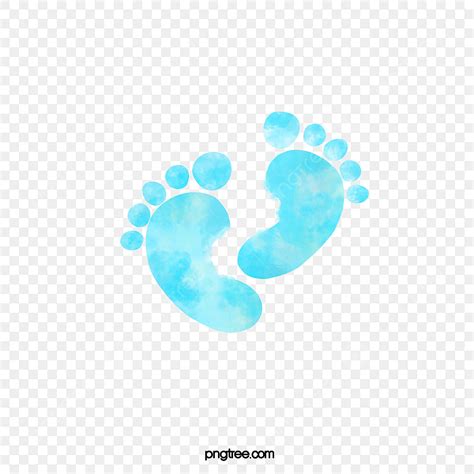 Dizzy White Transparent Baby Blue Dizzy Footprints Baby Soft Pale