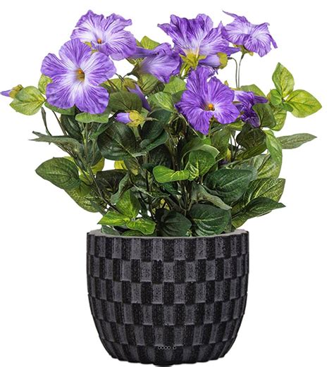 Pétunia Artificiel En Pot H 38 Cm 20 Fleurs Lumineux Du Site