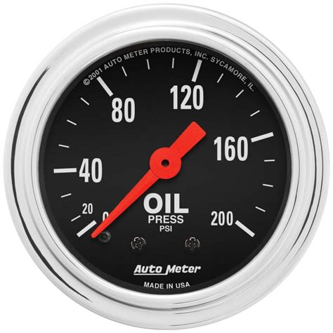 Gauge Oil Pressure Traditional Chrome Series Mechanical