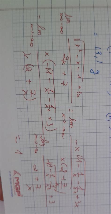 T M Gi I H N Sau Lim Limits X To Infty Frac Sqrt X X X