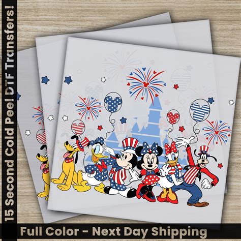 Disney Goofy Fourth Of July Usa Flag Independence Ready To Press