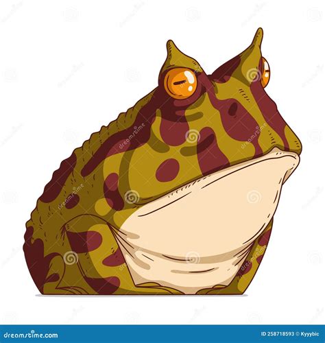 A Grumpy Frog Isolated Vector Illustration Cartoon Picture Of A Calm