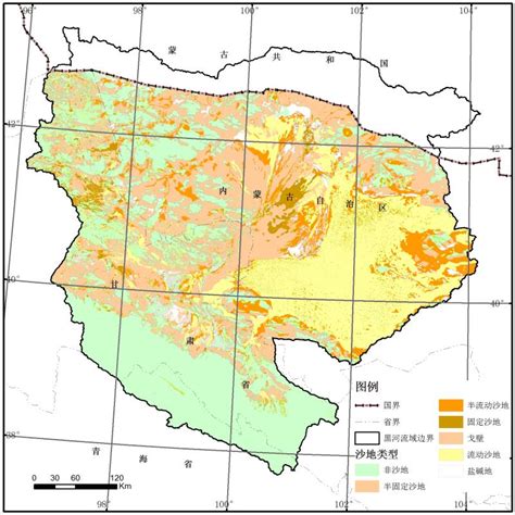 黑河流域沙漠沙地分布数据集2000年 国家冰川冻土沙漠科学数据中心