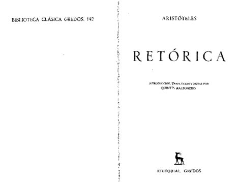 Pdf Retórica Aristóteles