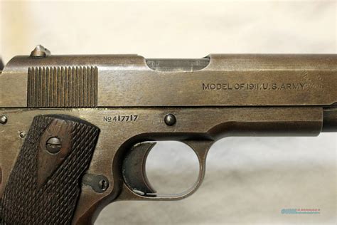 Wwi Colt 1911 Military Issue Pistol For Sale At