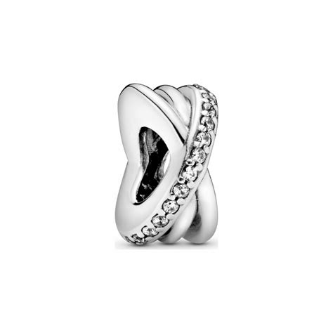 Achat Charm Pandora Timeless espaceur scintillant et lignes en argent
