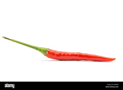 Red Hot Chili Isolated On White Background Stock Photo Alamy
