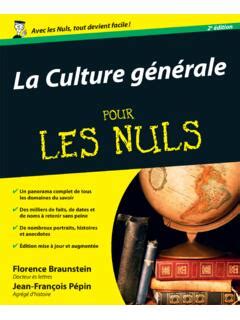 Culture Générale POUR LES NULS mccs fr culture g 233 n 233 rale