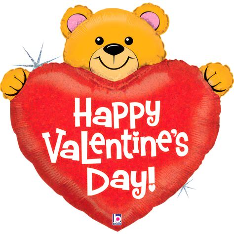 Balloon Big Heart Valentine Bear red