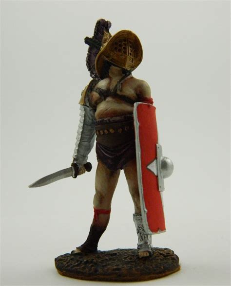 Gladiator Murmillo 54 Mm Metal Figure Ancient Rome Toy Etsy