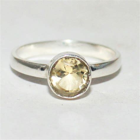 925 Sterling Silver Natural Citrine Ring Handmade Birthstone Jewelry Ebay