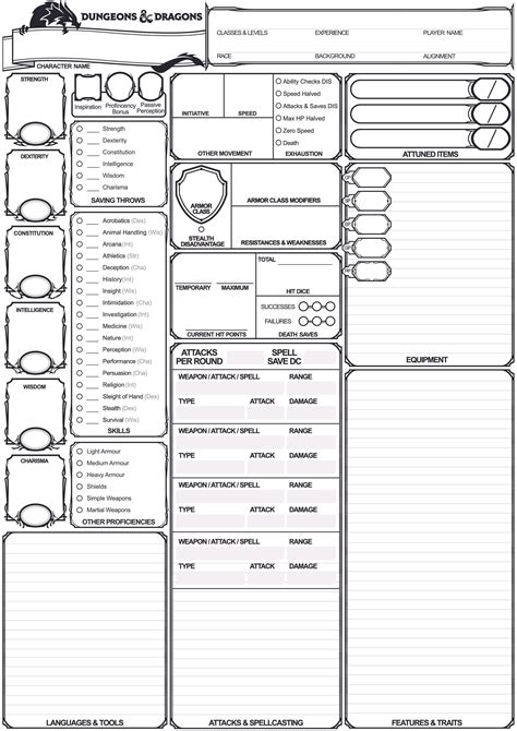 Any And All Critiques For My New Character Sheet Attempt Rdnd