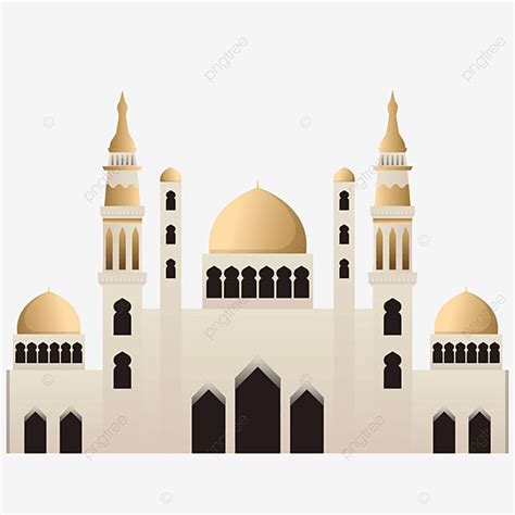 Mosque Dome Clipart Transparent Background Bright Gold Dome Mosque