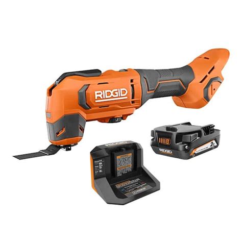 RIDGID 18V Brushless Cordless Oscillating Multi-Tool with 2.0 Ah Battery and Charger – BrickSeek